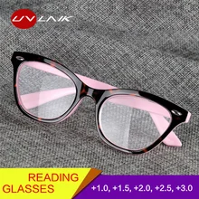 UVLAIK очки для чтения «кошачий глаз» женские очки по рецепту для чтения дальнозоркости пресбиопии диоптрий очки винтажные очки