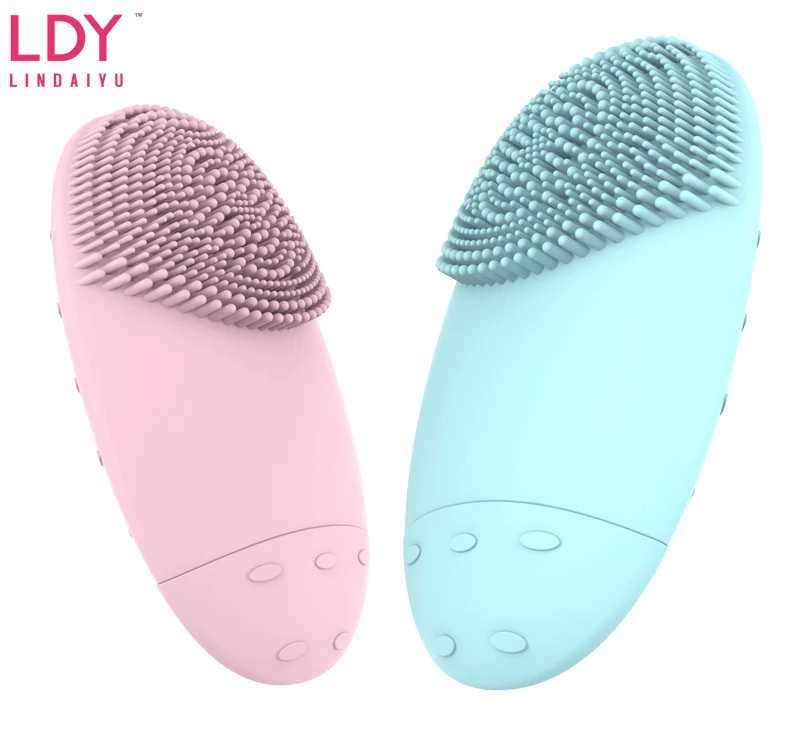 LDY NEW USB Facial Cleansing Brush Sonic Vibration Mini Face Cleaner Silicone Deep Pore Cleaning Electric Waterproof Massage | Бытовая