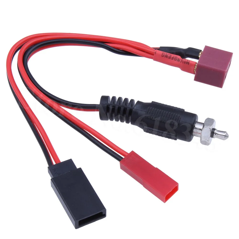 

Charger Adapter Cable 3-in-1 Deans T Plug (Female) Charger Adapter Lead Cord w/ JST Futaba RX Glow igniter Connectors Upgrade