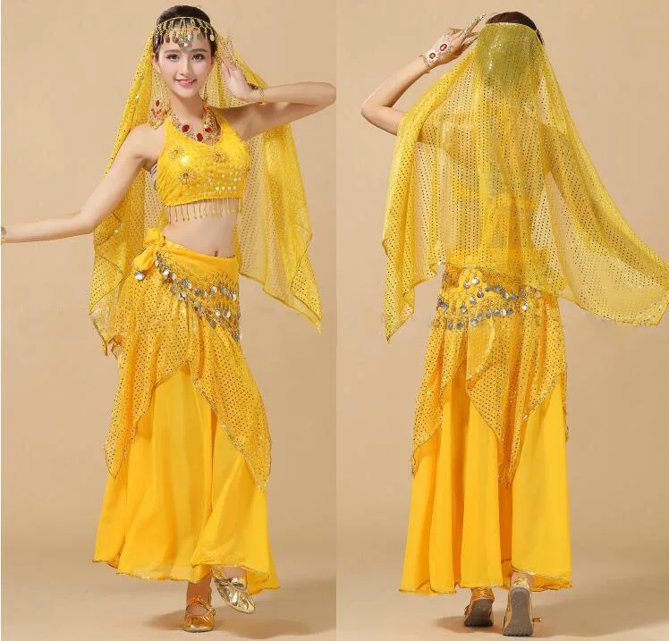 Живота Танцы Костюмы Болливуд костюм Индийский платье живота Танцы платье для Для женщин Танцы комплект