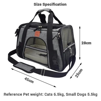 Carrier for Dogs Travel Cat Carrier Bag Breathable Car Seat Dog Carriers for Small Puppy