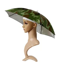 Camouflage Outdoor Foldable Sun Umbrella Hat Sunshine protect Golf Fishing Camping Headwear Cap Head Hat Umbrella style #10