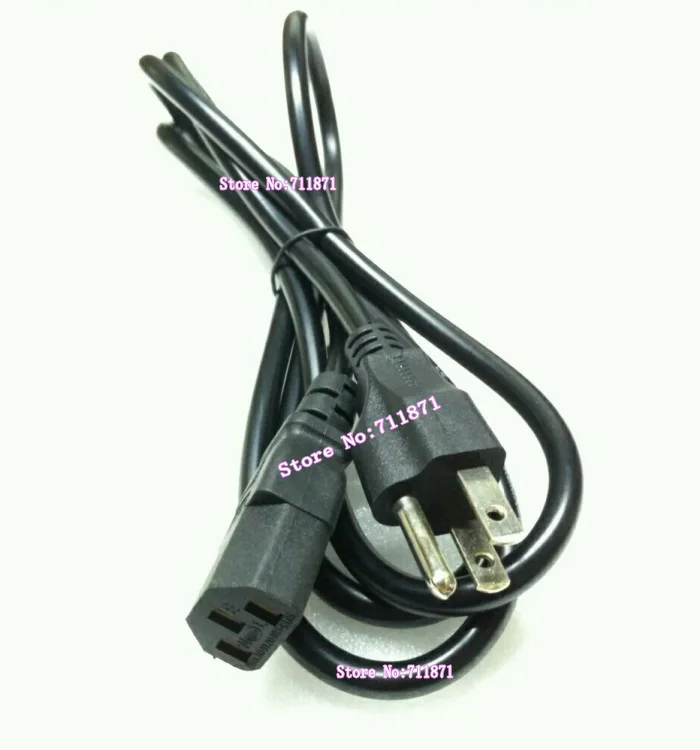 

3P US C13 Power Line Monitor Desktop Computer Power Cable Network Router Switch Power Cord Wire 3 Pin US Plug male C13 Female
