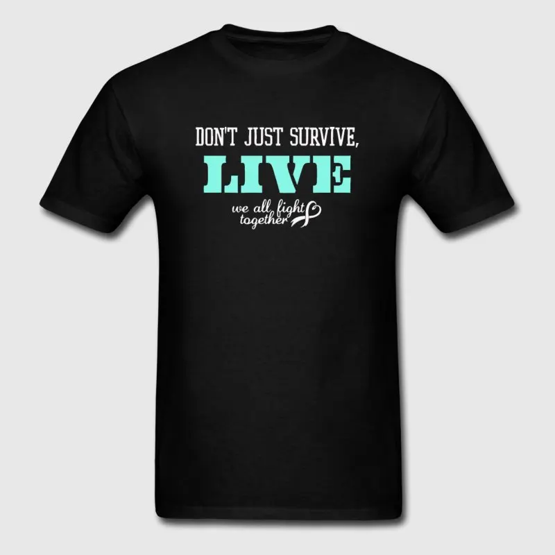 Fashion Tshirt Men Big Size XXXL Don't Just Survive Life T Shirt Basic Solid Stylish Tee Letters Male | Мужская одежда