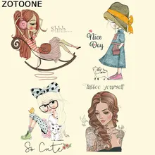 ZOTOONE милый цветок девушка патчи железа на теплопередачи патчи для детской одежды DIY полосы аппликация на футболку пользовательские наклейки E