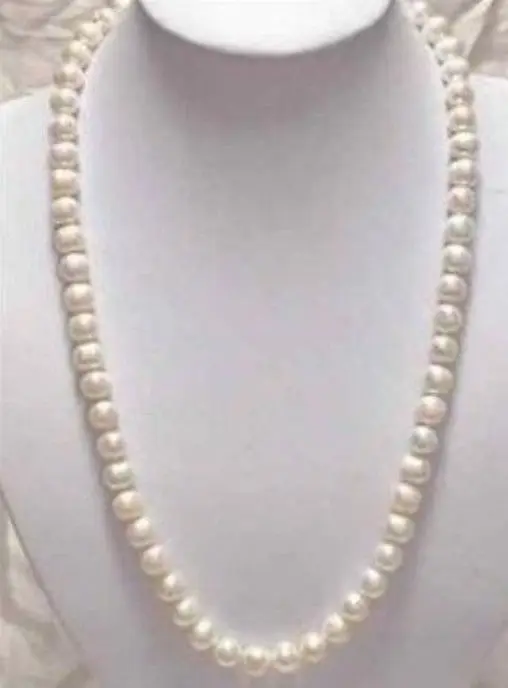 30% off Wholesale prices Fast SHIPPING fast Beautiful! 7-7.5mm White Akoya Cultured Pearl Necklace 25&quot HOT sell | Украшения и