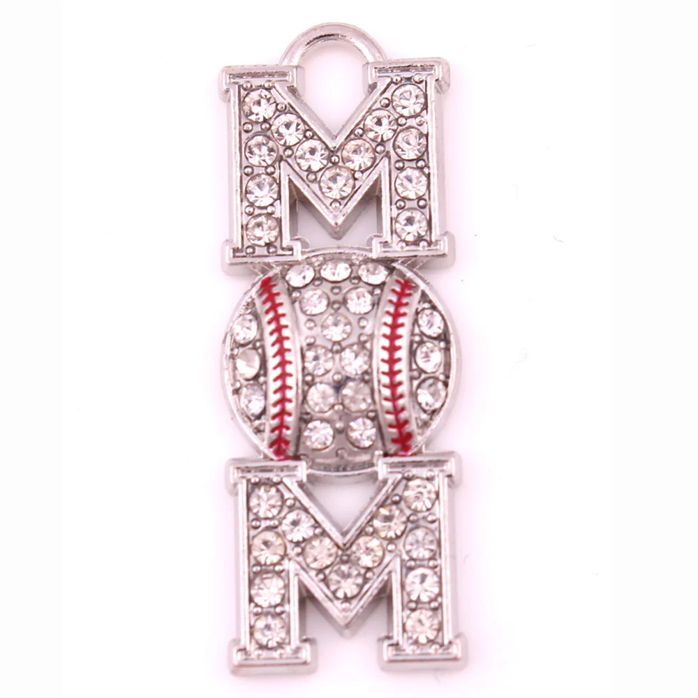 Mother's Day Gift 10pcs a lot Sports Mom Crystal Pendantsports pendant