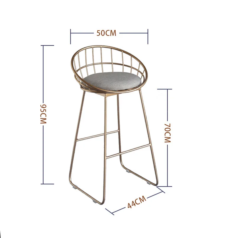 45/65/75/85 см золотой барный стул табурет де барный стул простые Nordic барный стул Кованое железо Стул высокий стул современный обеденный стул