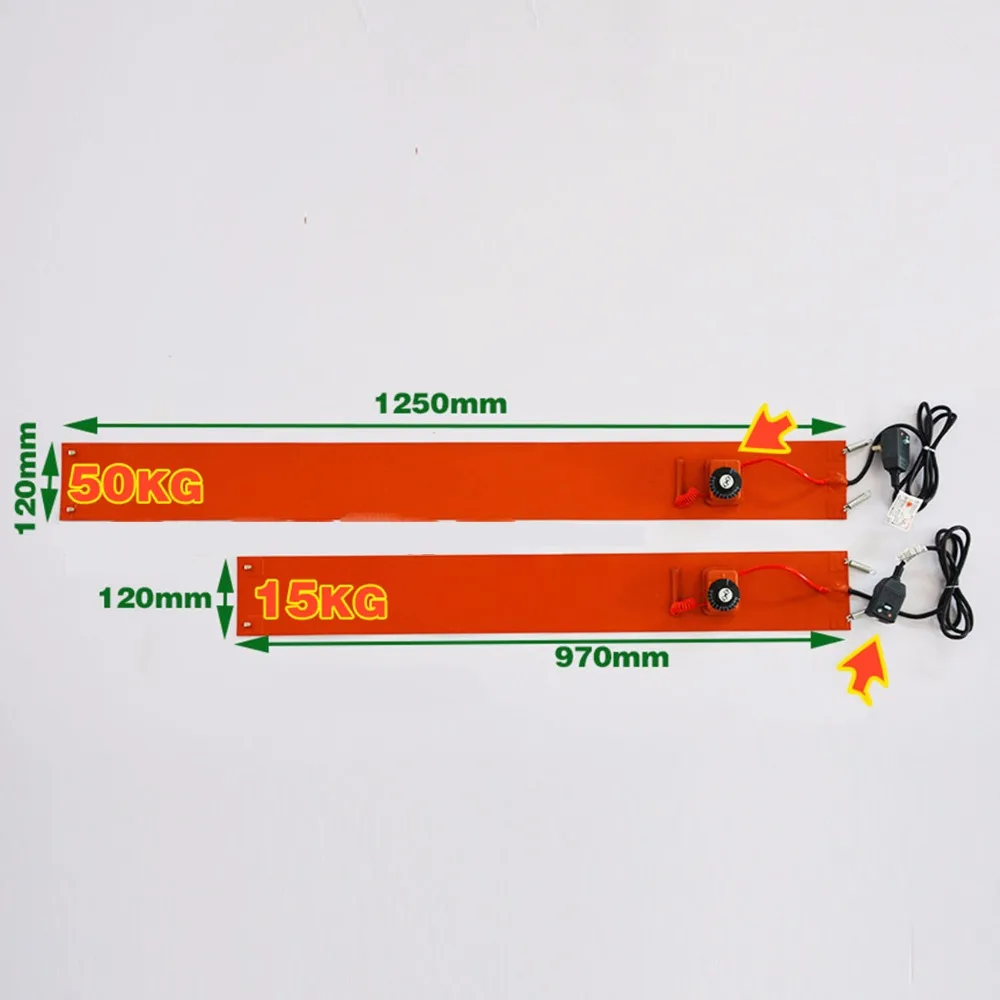 50kg 100*1250mm 220v 500w Silicone heater Silicon rubber electric