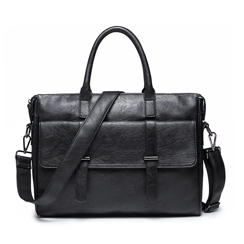 

Simple Famous Brand Business Men Briefcase Bag Luxury Leather Laptop Bag Man Shoulder Bag bolsa maleta BIG001 PM49