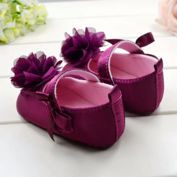 Большой Шелковый детская обувь в цветочек для малышей, для маленьких девочек, для ребенка преддошкольного возраста Velco с пуховной внутренной частью хлопковые туфли без застежки; прогулочная обувь