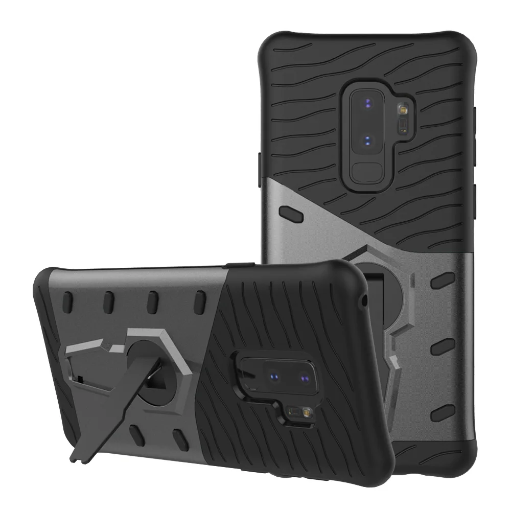 

Fashion Armor Stand phone case For Samsung galaxy s5 s6 s7 edge s8 s9 plus case note 8 5 7 A320 A510 A520 A710 A720 C9 pro cover