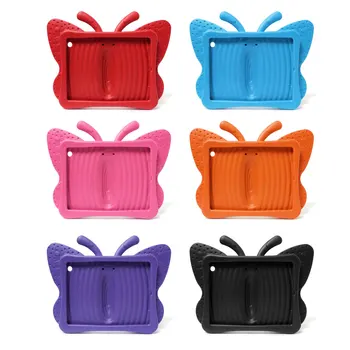 

YUNAI Butterfly Shock-Proof Soft Foam Stand Case Cover For Pad 2 3 4 Fashion Cute 9.7inch Tablet Cover Case For Children