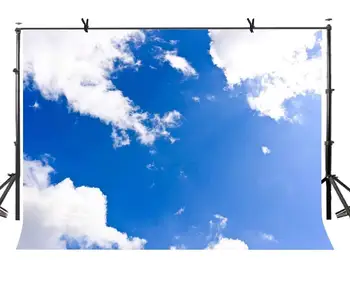 

150x220cm Sky Backdrop Blue Sky and White Clouds Minimalistic Photography Background for Camera Photo Props