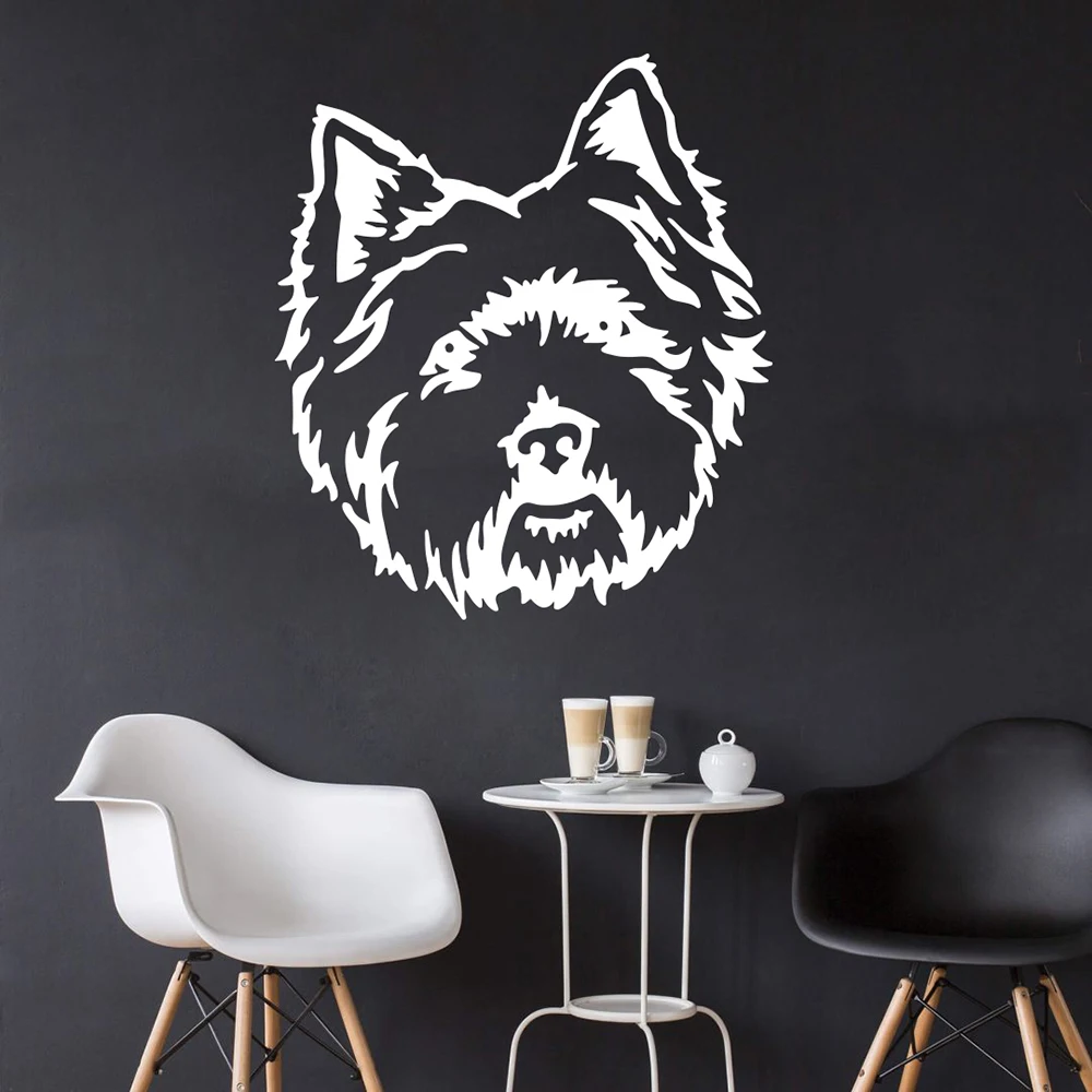 West Highland White Dog  Wall Decal Bedroom Kids Room Large Terrier Westie Dog Puppy Pet Animal Wall Sticker Vinyl Living Room  (1)