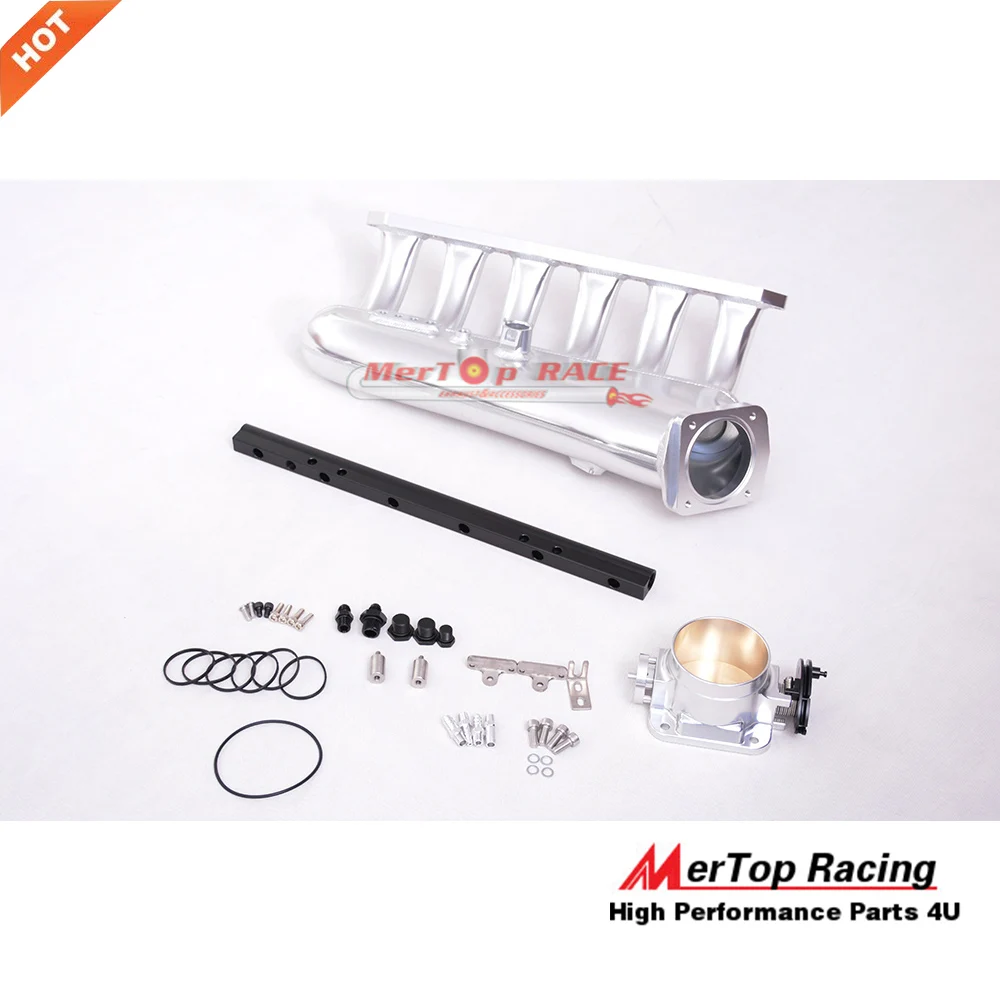 MERTOP Racing E36 M50 M52 S50 S5 T3 турбоманифолд+ заготовка впускного коллектора+ 90 мм с топливной рейкой комплект и дроссельной заслонки комплект