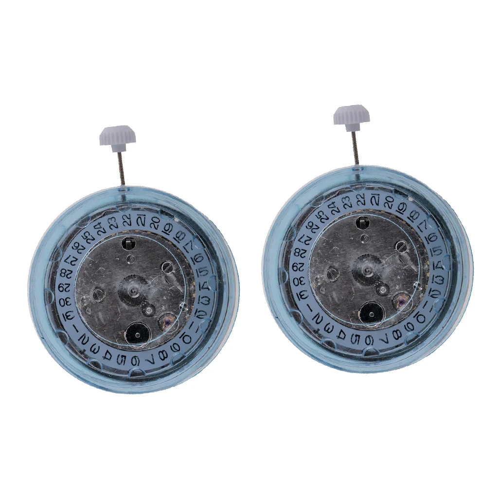 

2 Pieces Automatic Mechanical Day Wide Date Japan Movement Replace Part