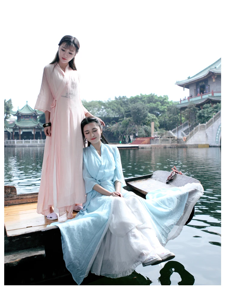 Hanfu Летняя женская национальная одежда hanfu Китайский древний женский костюм женское китайское сценическое платье