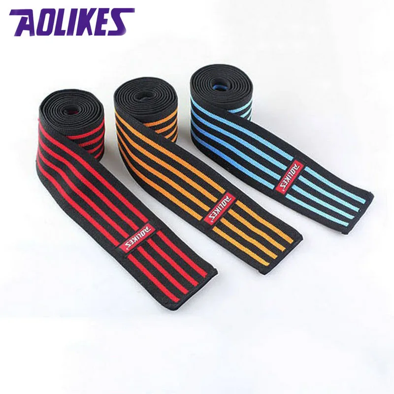 AOLIKES 2 шт./лот 180*8 см эластичные повязки на колено компрессионные для голени