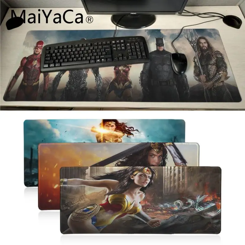 

MaiYaCa Wonder Woman Natural Rubber Gaming mousepad Desk Mat Anti-slip Locking Keyboard Pad Desk Mat Large Gaming Mouse Pad