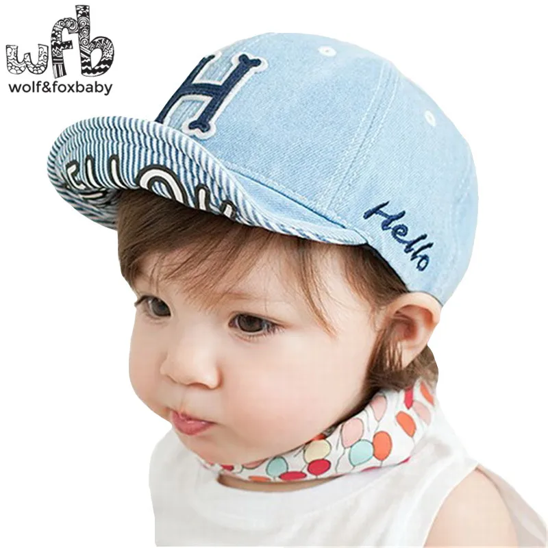 Retail 50CM round cap solid color embroidery letter Baseball cap baby children infant kids