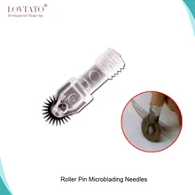 Одноразовые Иглы для микроблейдинга, игла для вышивания бровей, игла для затенения, принадлежности для татуировок Agujas, легко окрашивающий ролик