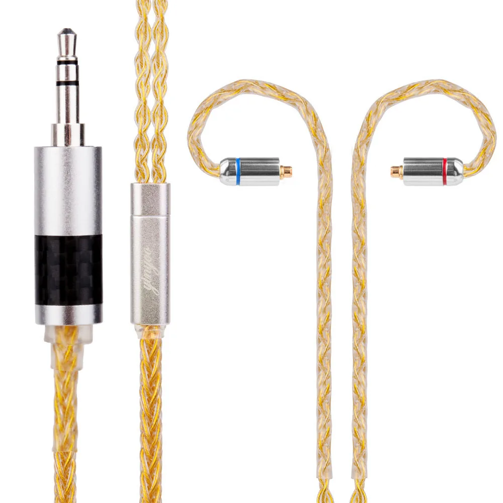 

Yinyoo 8 Core Pure Silver Upgraded Cable 2.5/3.5/4.4mm Balanced Cable With MMCX/2pin Connector For HQ5 HQ6 TFZ ZS10 ZS6