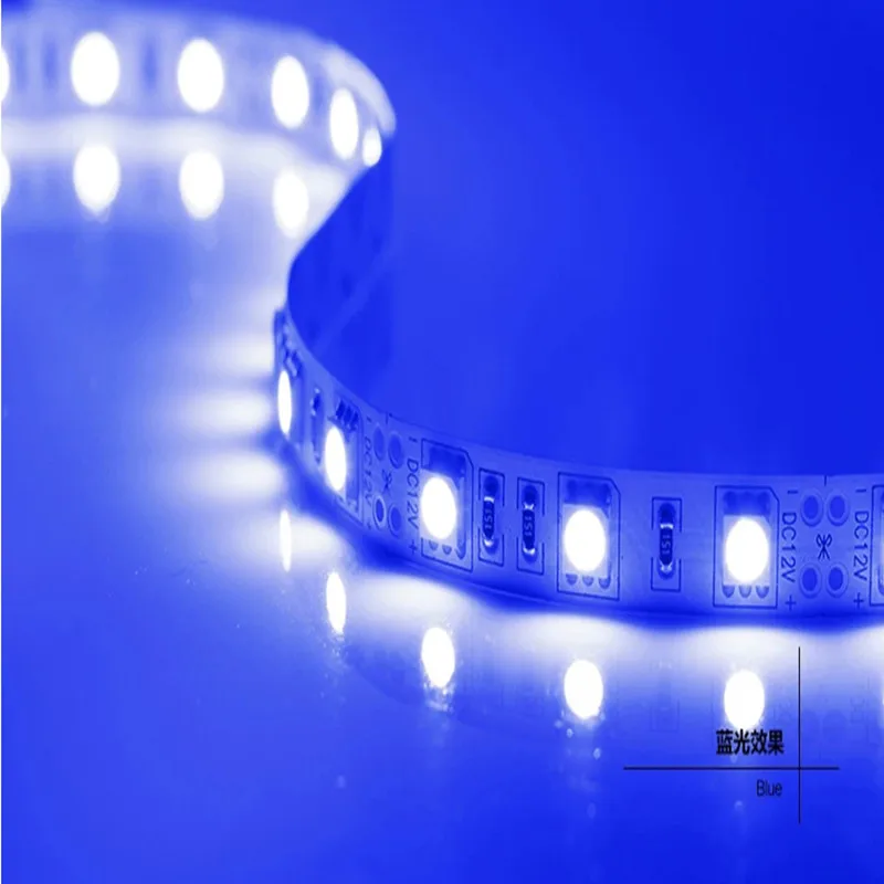 12 В постоянного тока 24В светодиодный ленточный 5050 SMD 5 м 300 светодиодный 60 светодиодный/м гибкий светодиодный водонепроницаемый не водонепроницаемый теплый/белый/RGB Диодная лента светодиодный светильник - Испускаемый цвет: Blue Colour