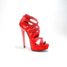 Frauen Sandalen 2015 Plus Size Damenmode Gekreuzter Rücken Reißverschluss Sandale Femme Mit Hohen Dünnen Fersen Peep Toe Größe Schuhe