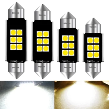 

4PCS 31mm 36mm 39mm 41mm Newest Super Bright 3030 LED FESTOON Bulb C5W Car Dome Light Canbus No Error Auto Interior Reading Lamp