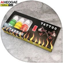 Лидер продаж чернила татуировки 7 цветов для татуировки Machine Gun комплект пигмент Профессиональный 15 ml чернила татуировки для Подкладка и затенение INK405