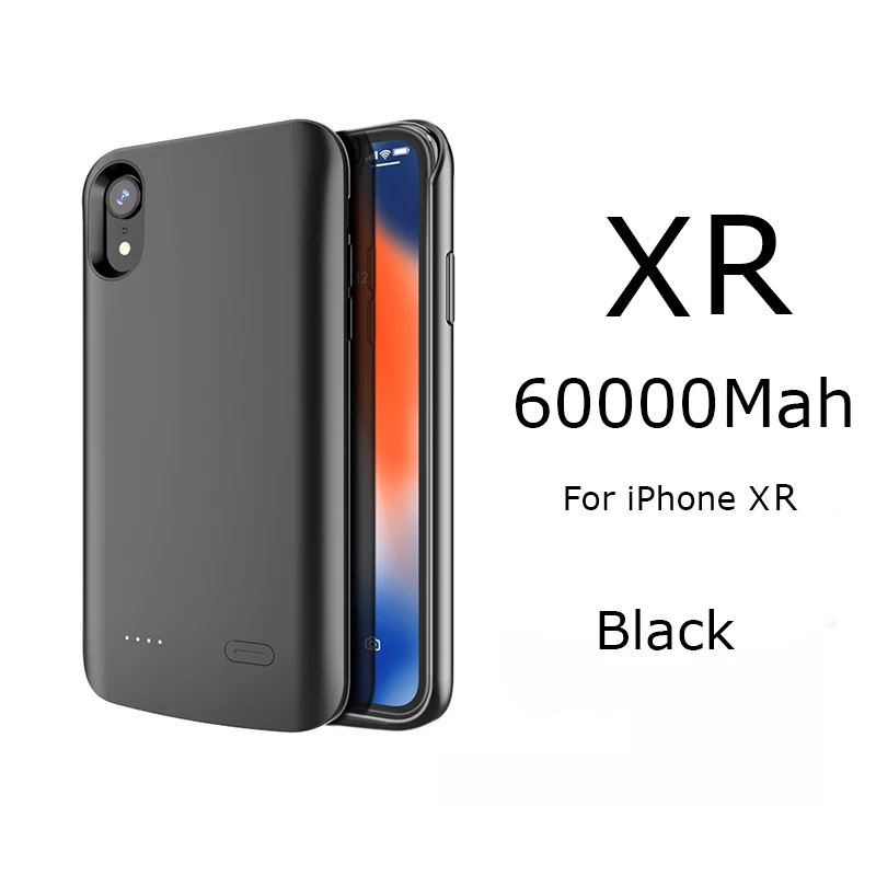 NEWDERY внешний аккумулятор чехол для iPhone X XS Max XR 6000 мАч высокой емкости портативный корпус для зарядного устройства power bank чехол для apple - Цвет: IPXR 6000mAh Black