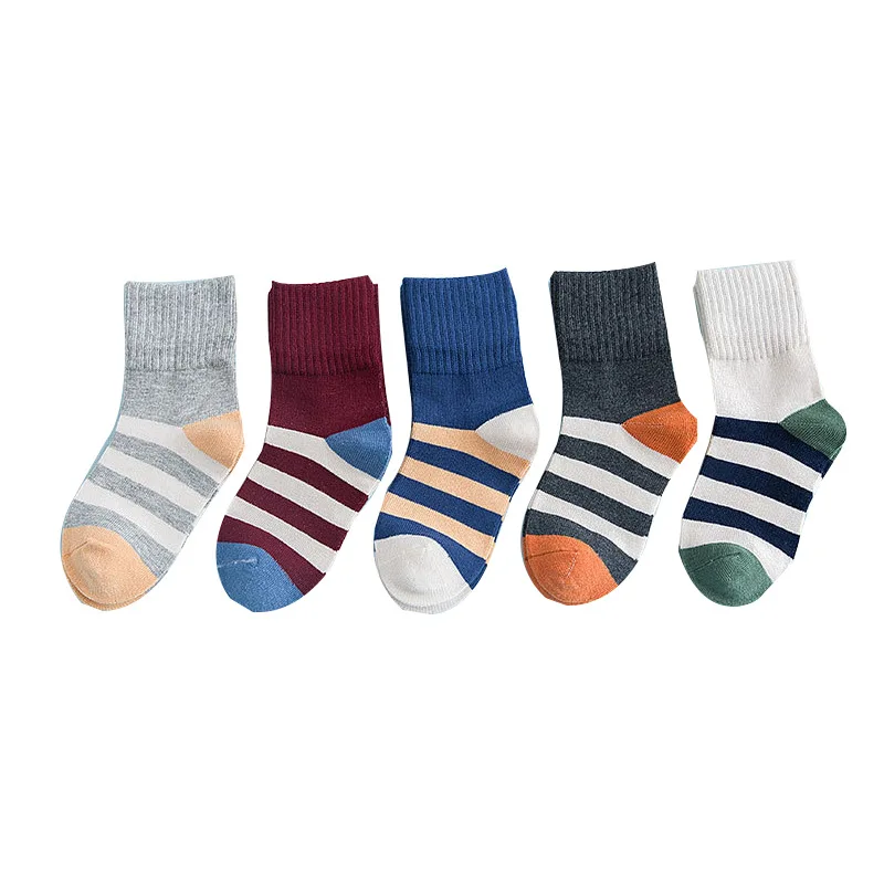 

SFW-008 5PCS Cute Children Socks Cotton Soft socks Spring Autumn Winter Baby Girls Boys Socks For 3-12 Years olds