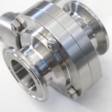 SMS DN25 Нержавеющая сталь санитарный клапан-бабочка с тройной зажимной наконечник для домашнего пивоварения