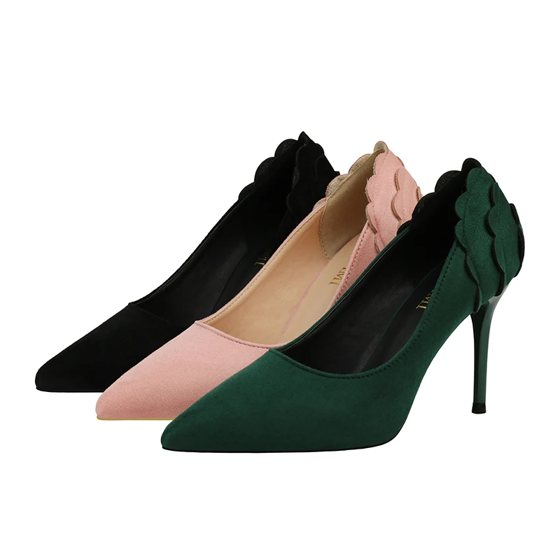 

2018 Spring and Autumn Europe and The United States New Ladies High-heeled Pointed Shoes Elegant Sweet Beauty Shoe