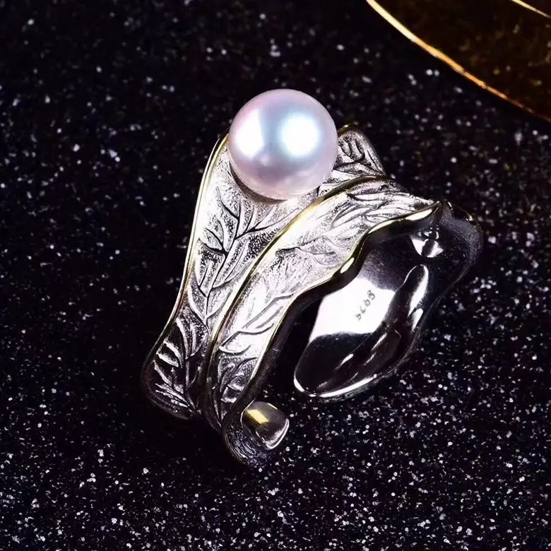 925 Silver Pearl Ring Finger Promotion Settings Adjustable Findings Jewelry Parts Fittings Accessories 3pcs/lot | Украшения и