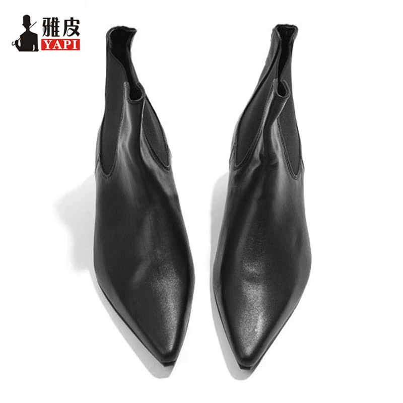 mens pointed toe ankle boots