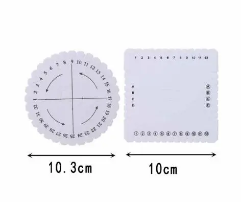 Круглый и квадратный браслет вязание Kumihimo диск лоток для дисков узел, сплетенный из веревки ткачество ювелирных изделий Desgin доска 2 размера - Цвет: 10cm