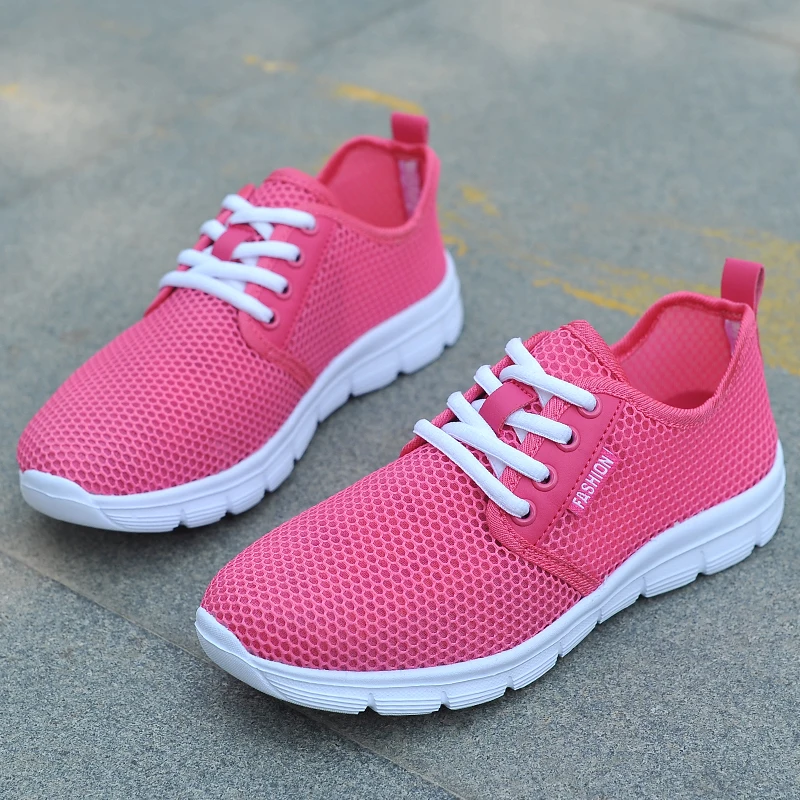 Bjakin/Удобная спортивная обувь для женщин; летние женские кроссовки из сетчатого материала; легкая дышащая женская обувь для бега; цвет белый