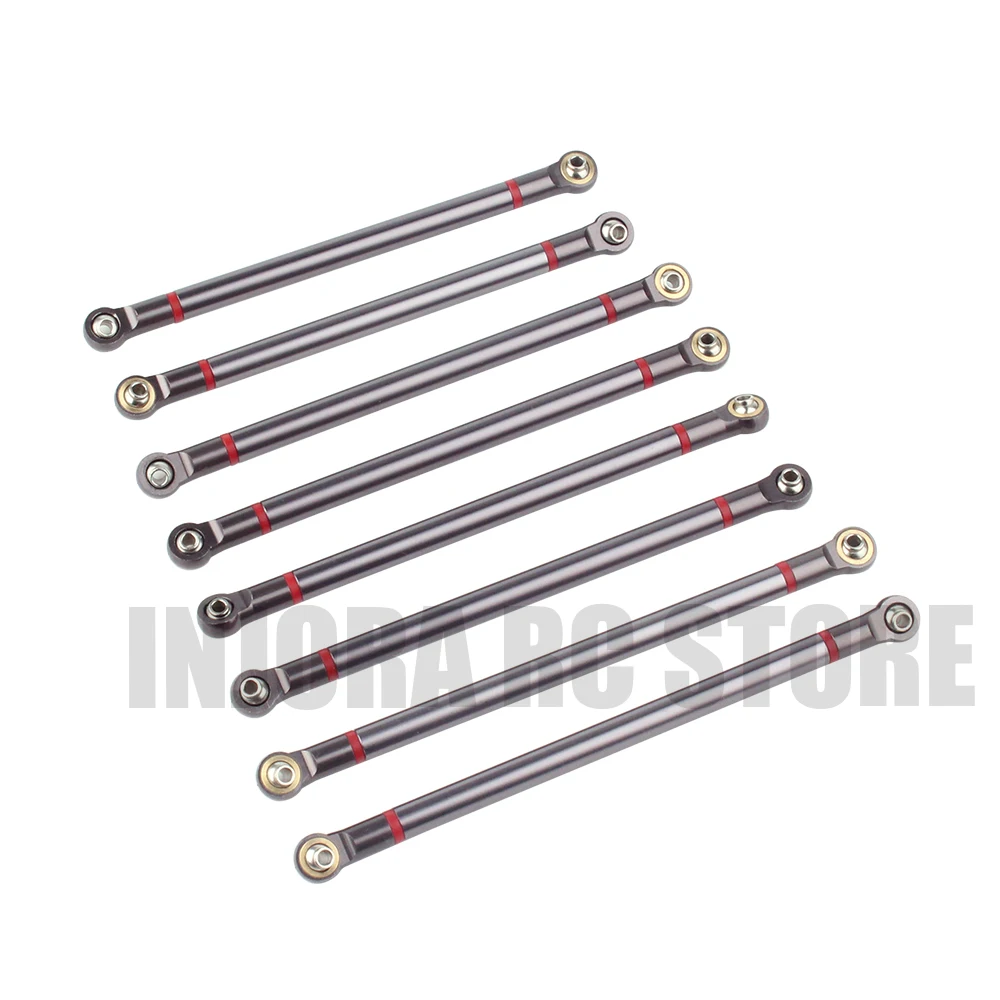 

8pcs/lot 313mm Wheelbase Aluminum Alloy Metal Link Rod for 1/10 Scale RC Crawler Car Axial SCX10