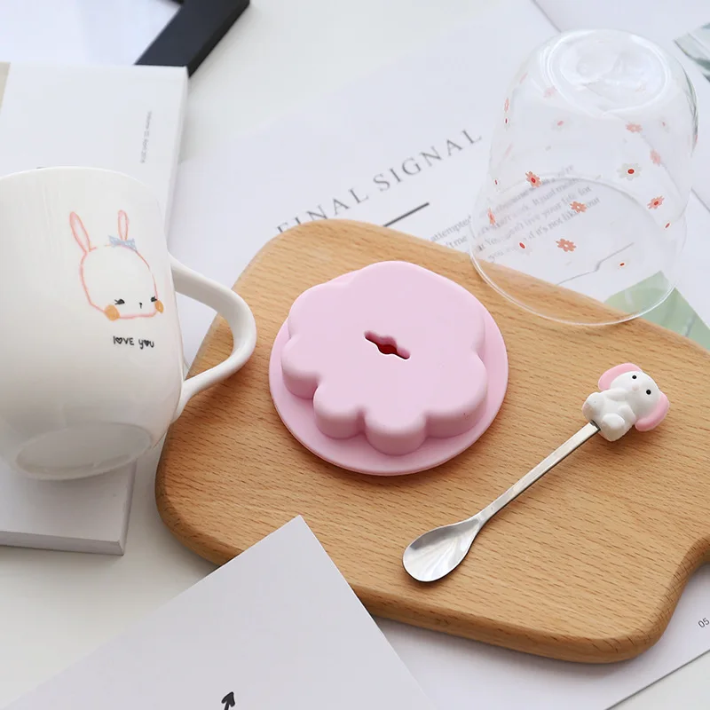 Кружка для кофе с мультяшным розовым кроликом 3D микро пейзажем Детская кружка