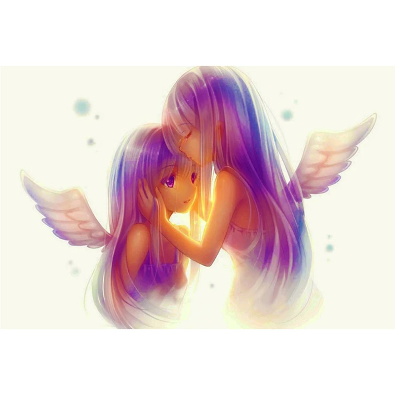 

YIKEE 5D Diy Angel Lovers Diamond Painting Full Square Diamond Embroidery Rhinestone Mosaic Painting Home Decor k1799