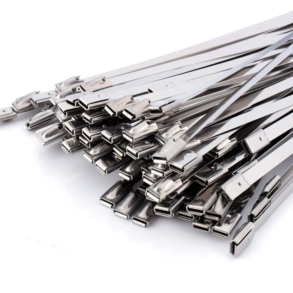 tie cable stainless ties zip steel metal locking self 100pcs 6x0 300x4 electricity ship