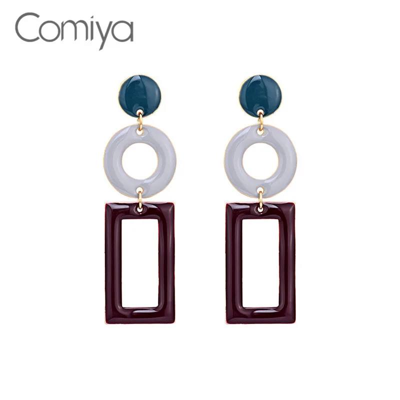 Серьги подвески Comiya Винтажные серьги из сплава цинка круглые геометрические с