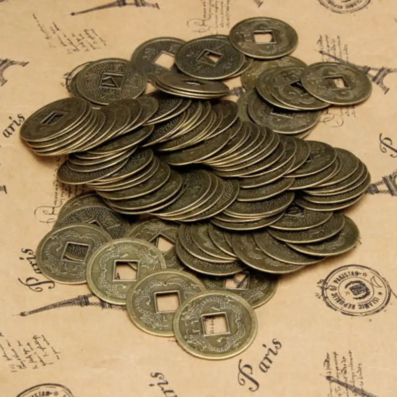 

100PCS Feng Shui Chinese Oriental Emperor Ancient Money Coin Luck Fortune Wealth