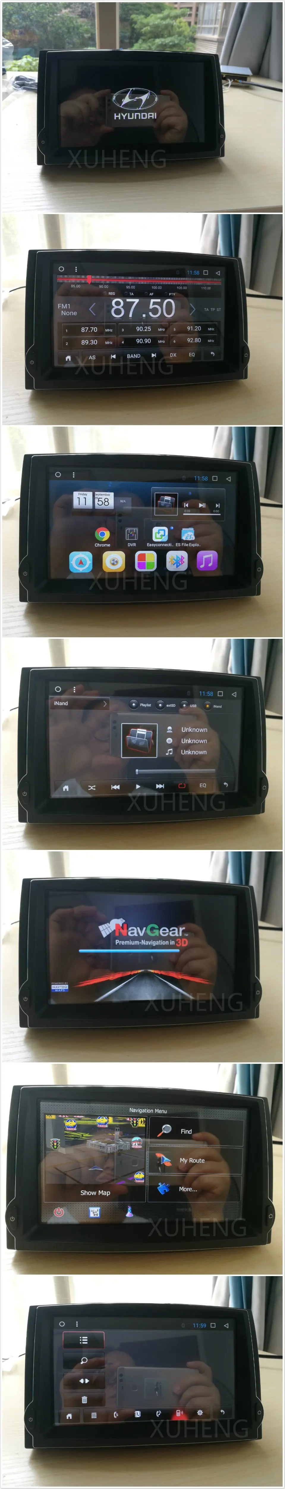 Sale DSP Carplay 2G Ram Android 7.1 7inch Car DVD Gps For Hyundai H1 i800 Grand Strarex iload 2007 - 2012 Car Stereo Radio Navi Audio 1