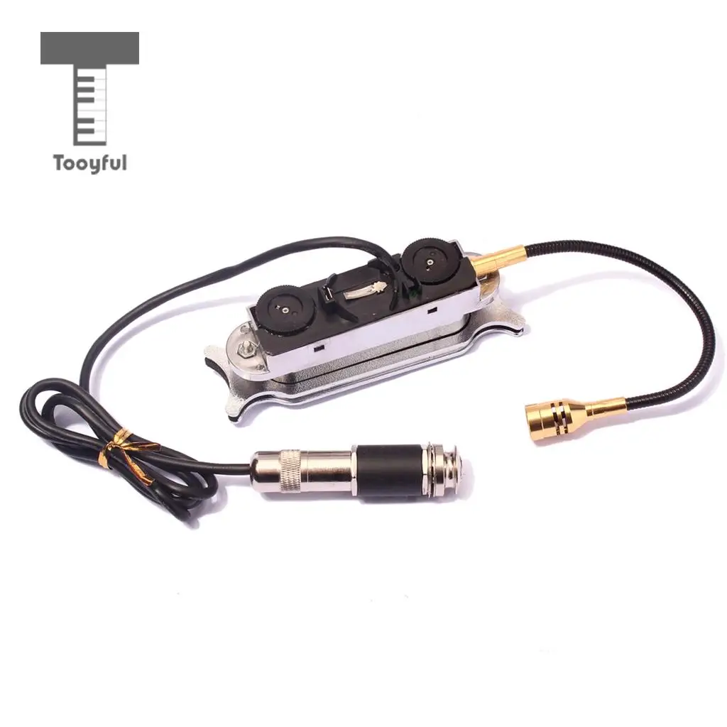 Tooyful 1x Acoustic Guitar Parts Sound Hole Pickup Silver