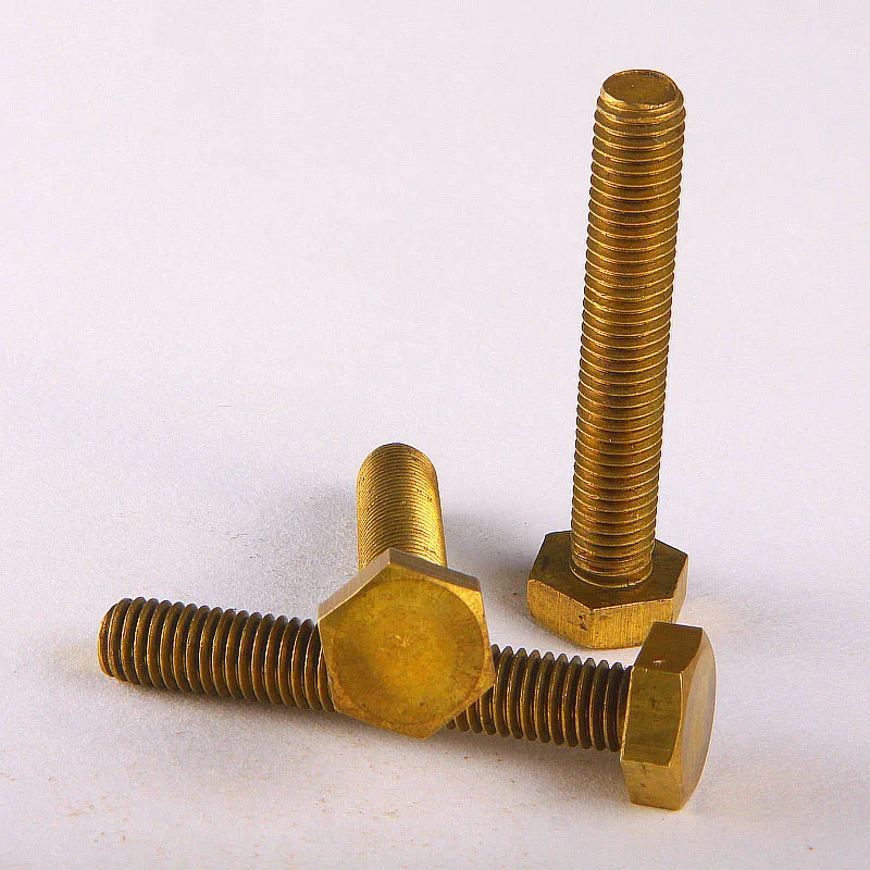

5PCS Special Copper Screws Copper Hexagon Bolt Copper Outer Hexagonal Screws M6 * 20 DIN933