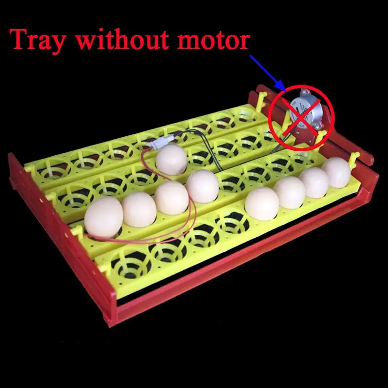 Автоматический инкубатор, лоток для яиц с поворотом на 32 яйца, лоток для яиц 110 В/220 В/12 В, лоток для яиц с курицей, уткой, 28X43 см, 8 отверстий - Цвет: Without motor
