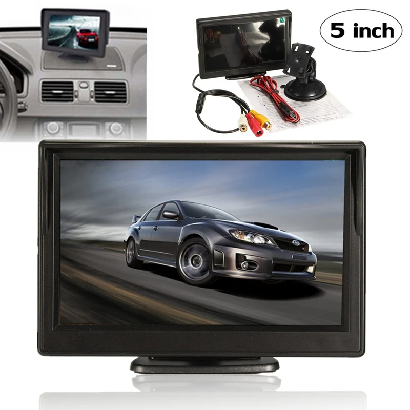 5 Inch Security Reverse Backup Parking Night Vision Display VCR DVD Player LCD TFT Car Monitor